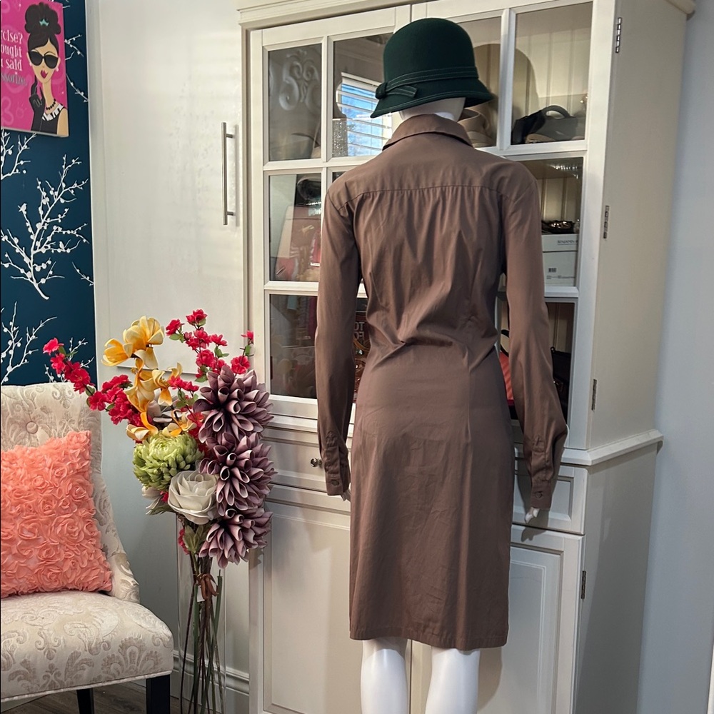 Michael Kors Taupe Long Sleeve Dress - Picture 11 of 16